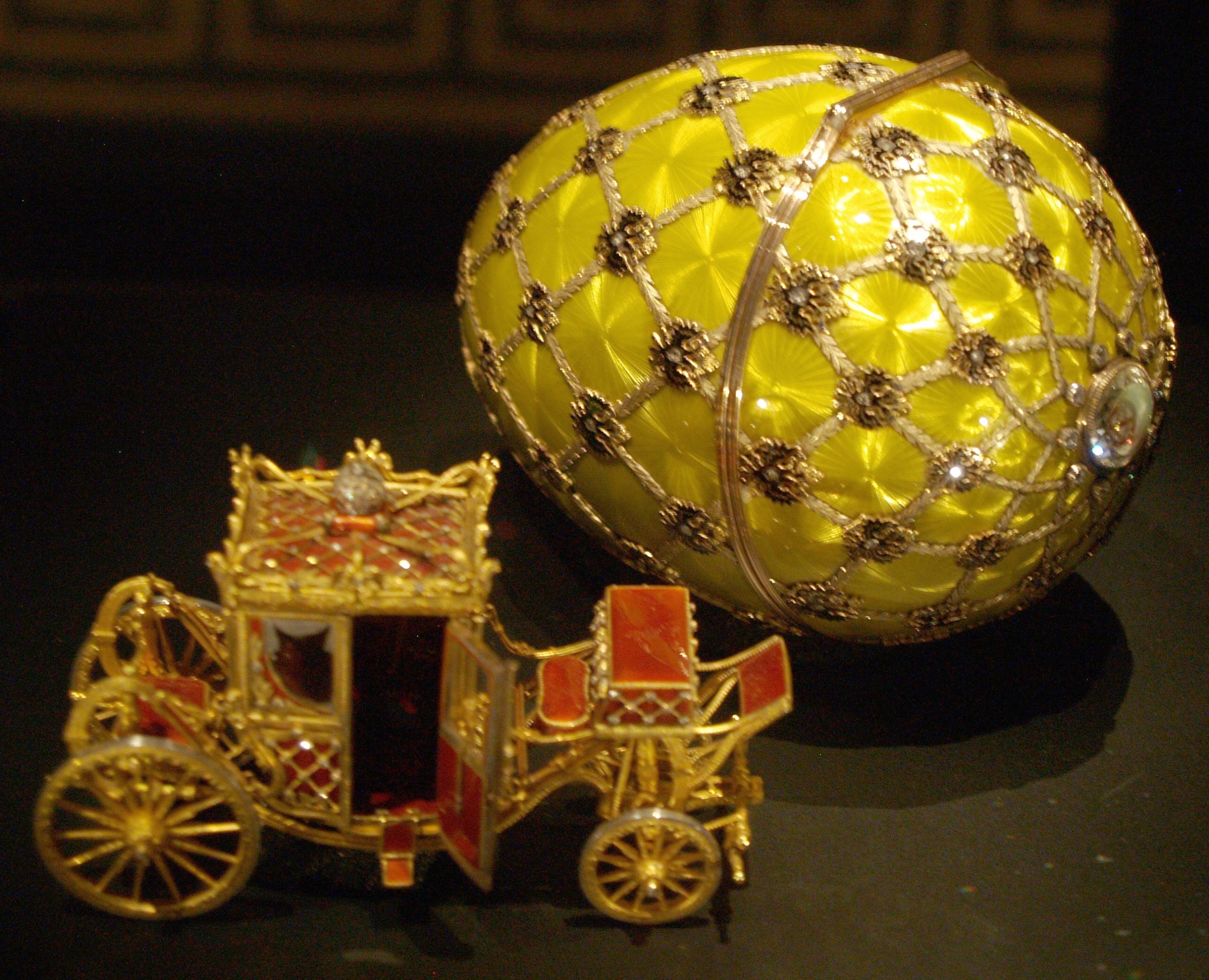 The Imperial Coronation egg, one of the most famous and iconic of all the Fabergé eggs.