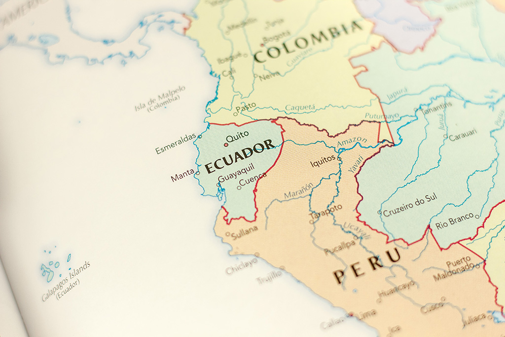 Ecuador on the map