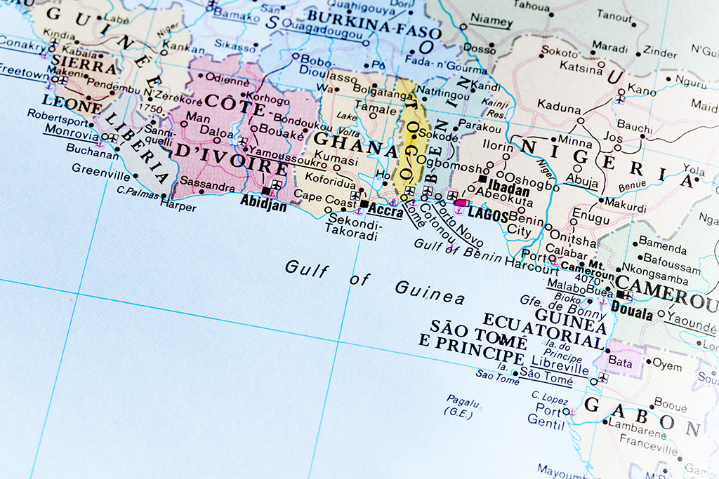 West Africa detailed map