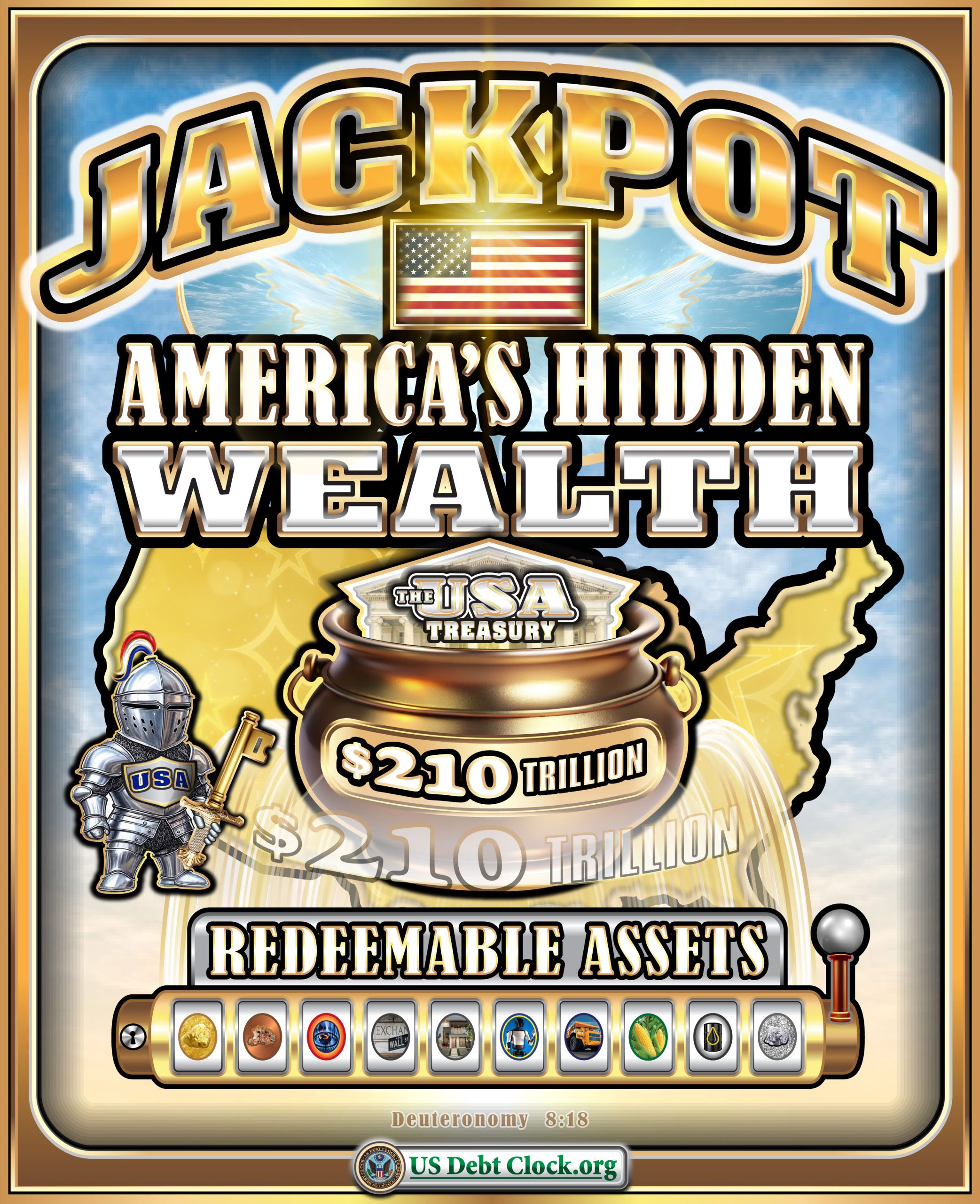 Jackpot! America’s Hidden Wealth of $210 Trillion in Redeemable Assets