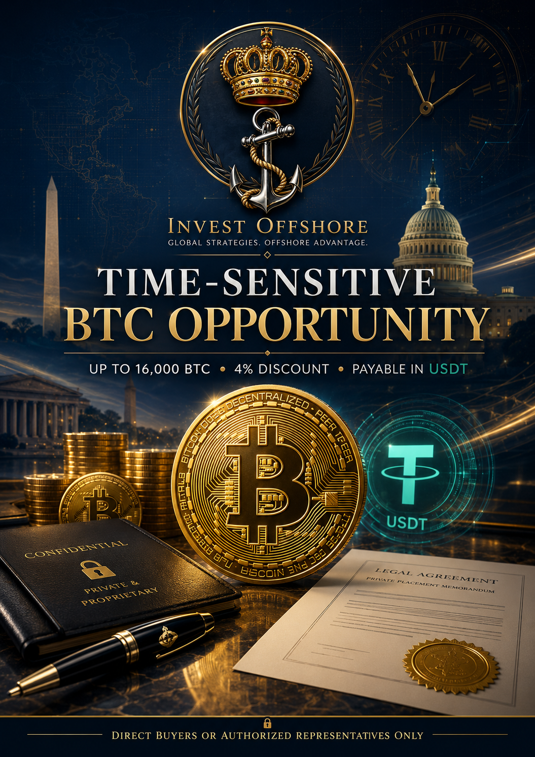 Time-Sensitive BTC Opportunity: Up to 16,000 BTC Offered at a 4% Discount