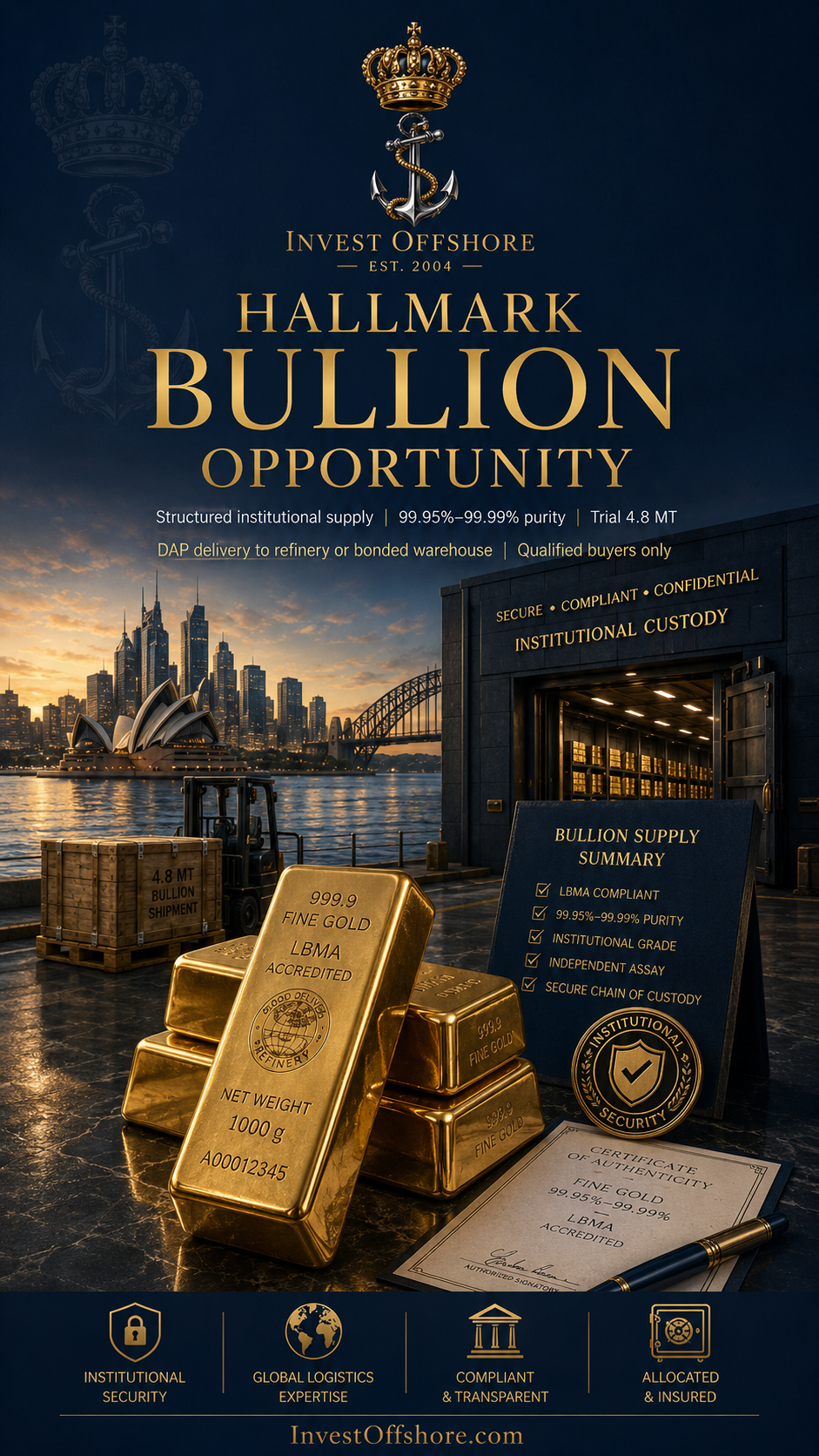 Hallmark Bullion Opportunity: Structured Gold Supply Under an LBMA-Compliant Procedure