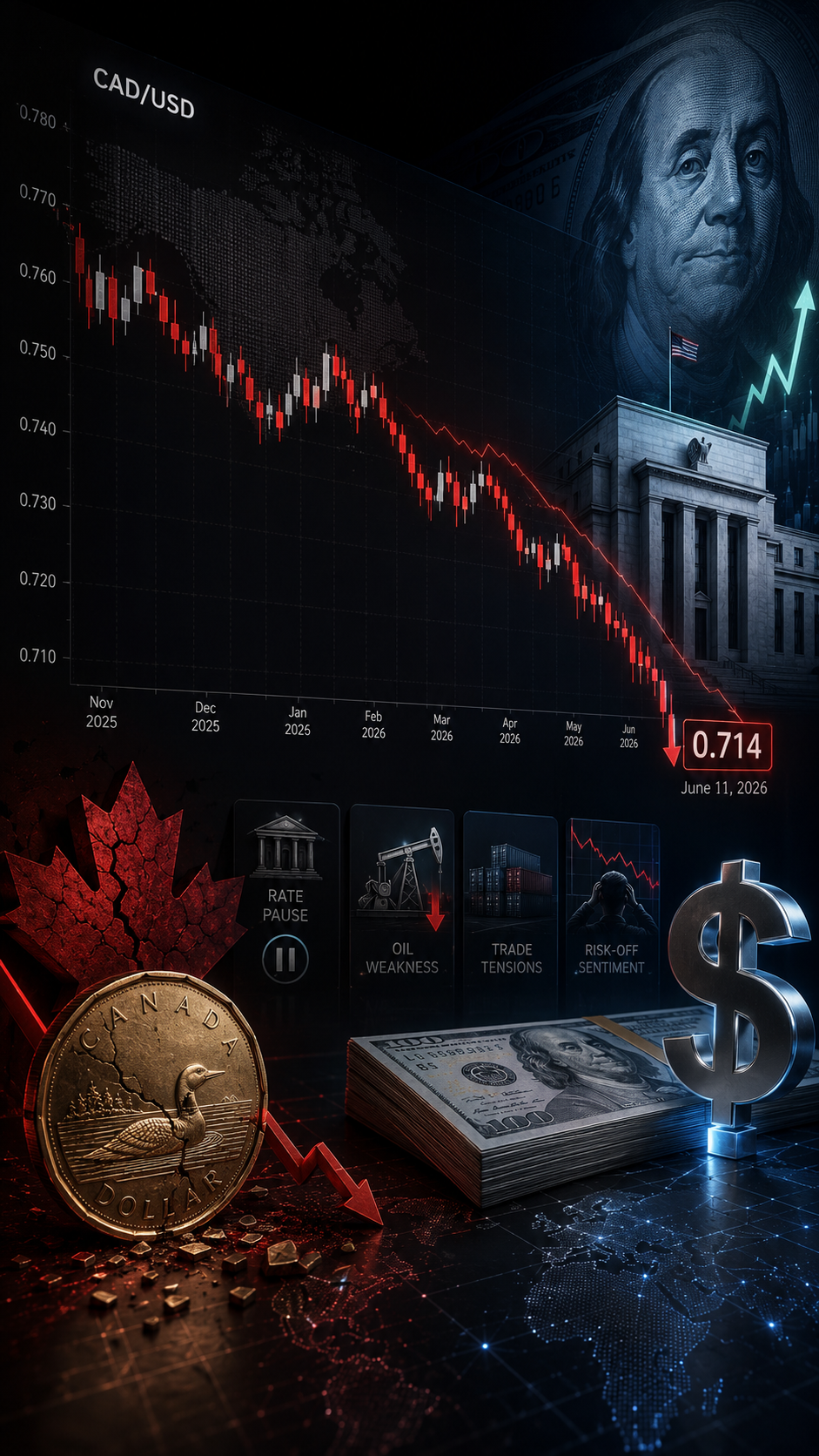 Canadian Dollar Breaks Lower: The Loonie Flashes a Warning for 2026