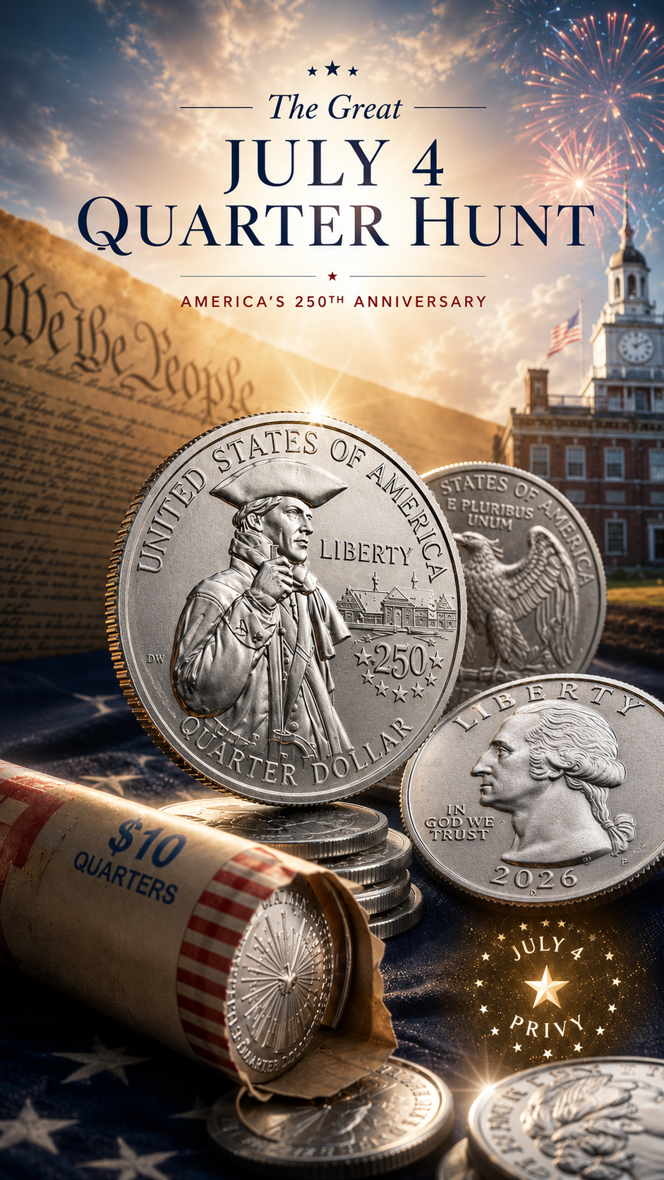 The Great July 4 Quarter Hunt: U.S. Mint Releases 250,000 Declaration of Independence Treasure Coins