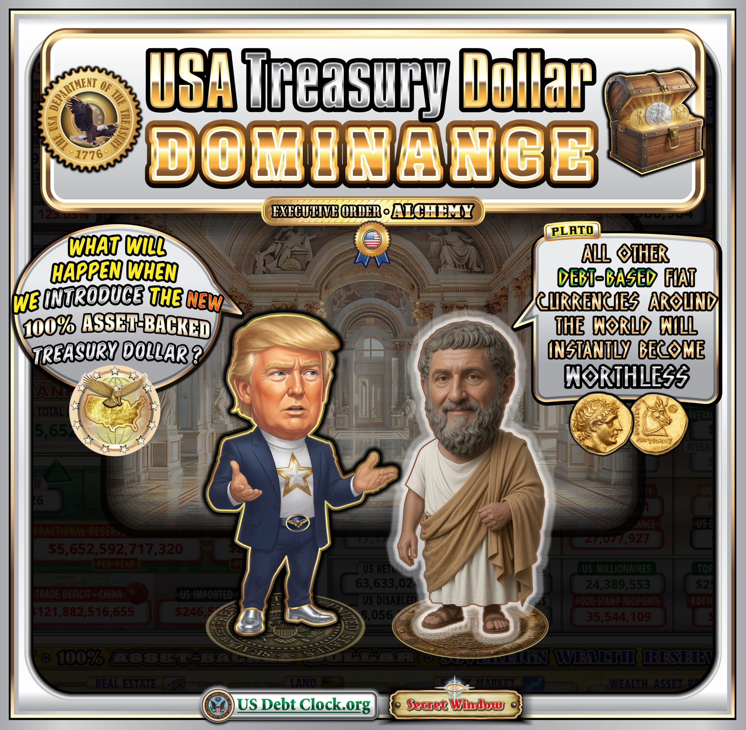 USA Treasury Dollar Dominance: US Debt Clock Raises the Stakes