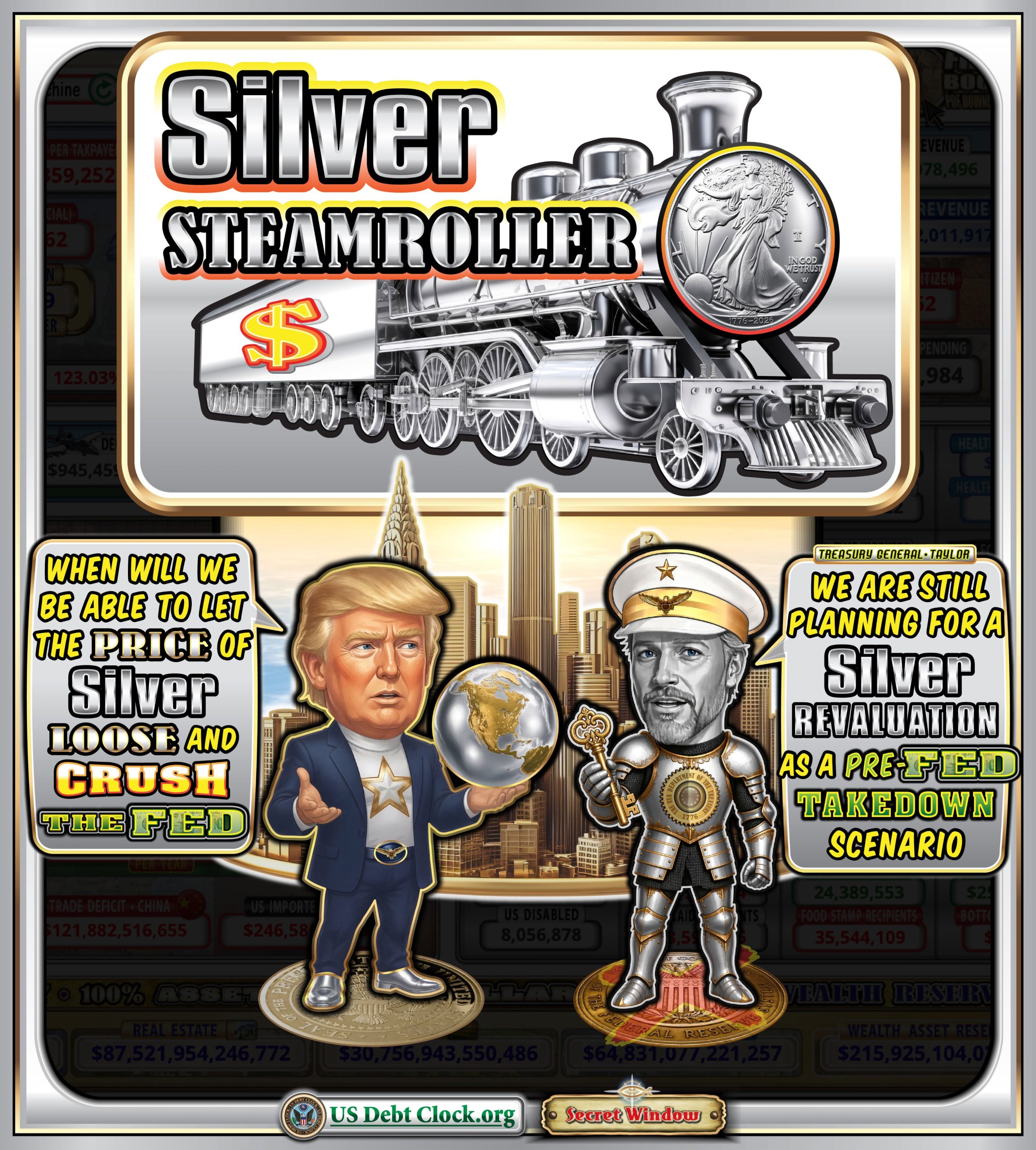 Silver Steamroller: US Debt Clock Signals a Pre-Fed Takedown Scenario