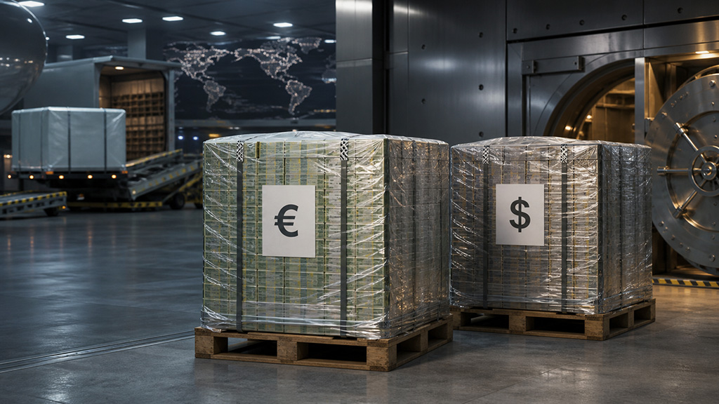 Euro Cash Pallet Global Logistics: How Many EUR Cash Pallets Exist Compared with USD?