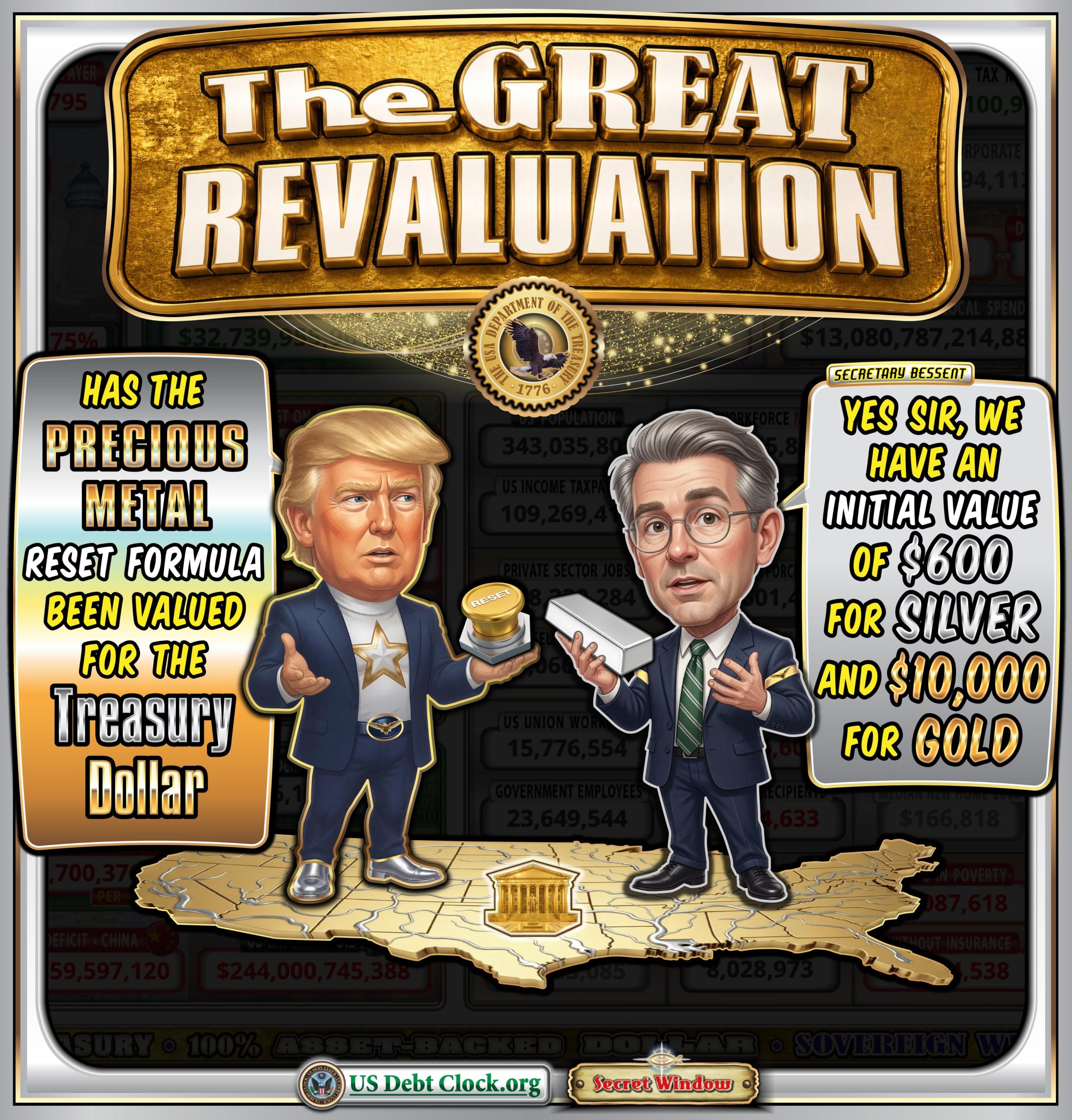 The Great Revaluation: US Debt Clock Puts Gold and Silver at the Center of the Treasury Dollar