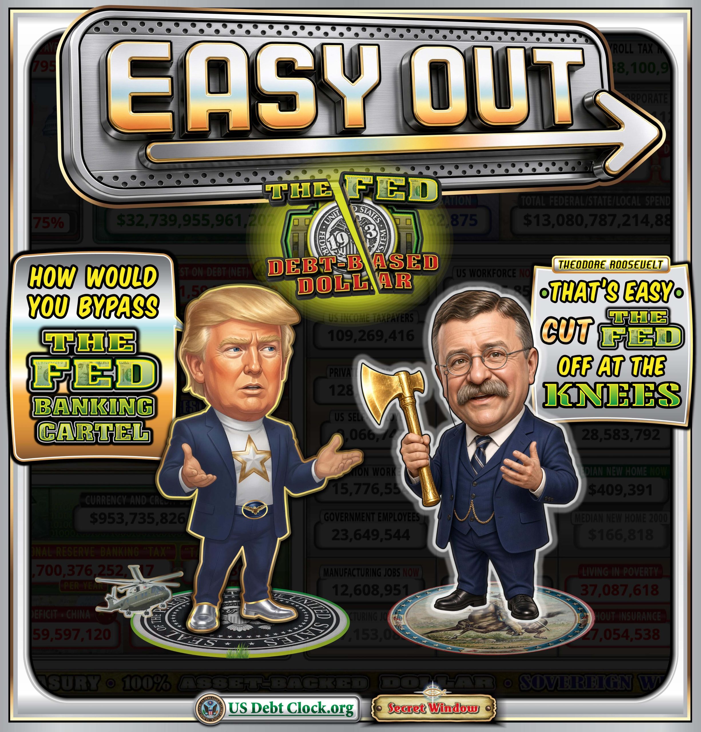 Easy Out: US Debt Clock Says the Fed Can Be Bypassed