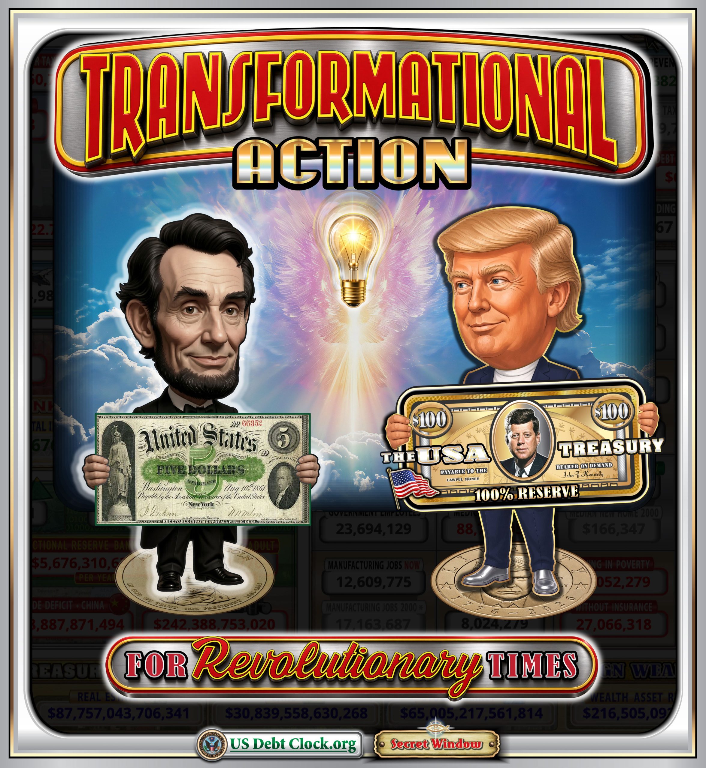 Transformational Action: US Debt Clock Connects Lincoln’s Money to a Treasury Future