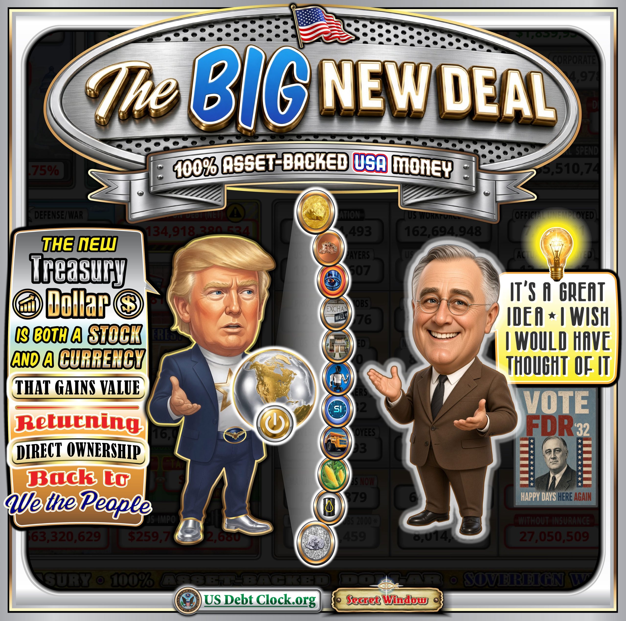The Big New Deal: US Debt Clock Turns the Treasury Dollar Into an Ownership Currency