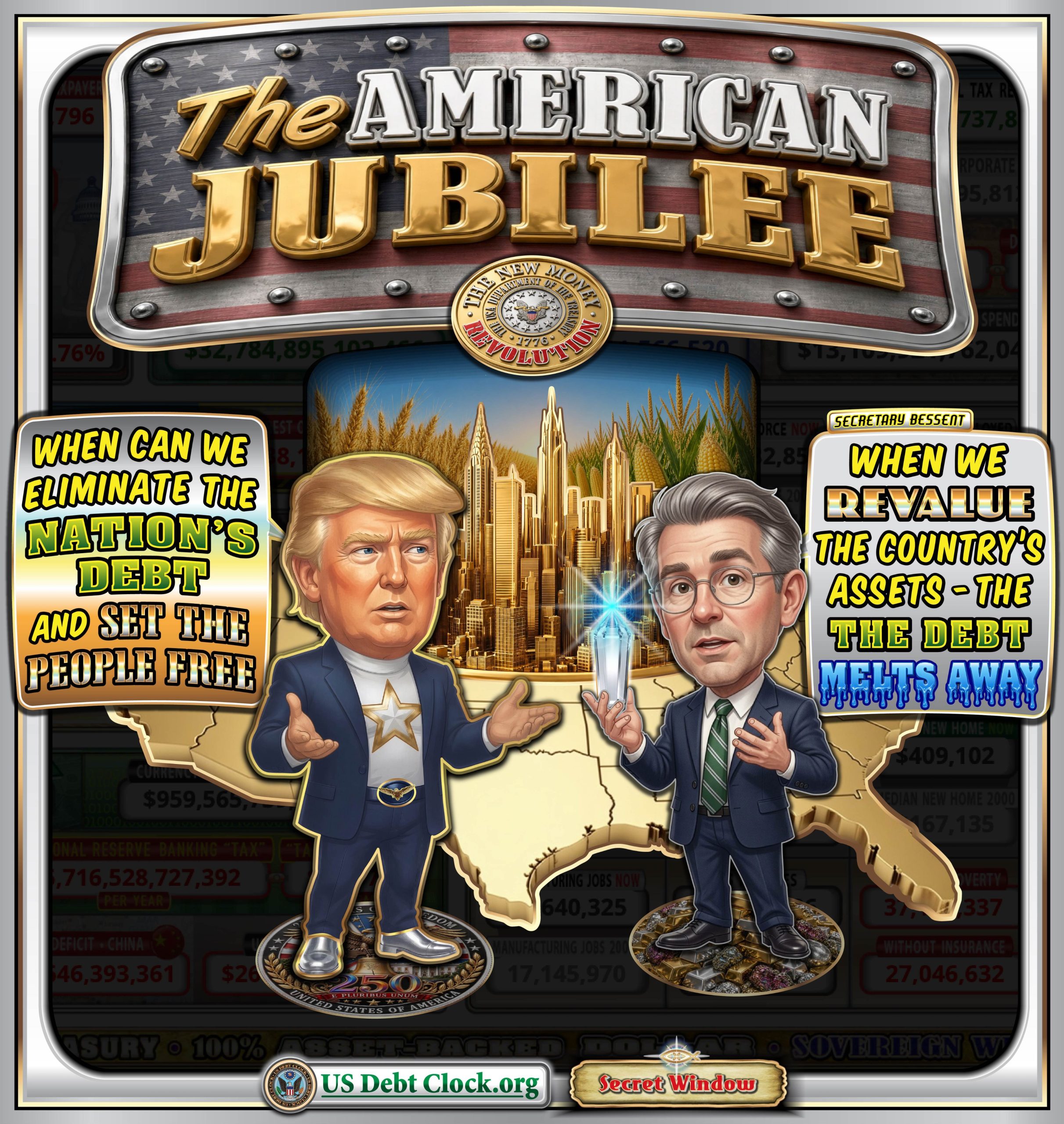 The American Jubilee: US Debt Clock Says Revalue America’s Assets and Watch the Debt Melt Away