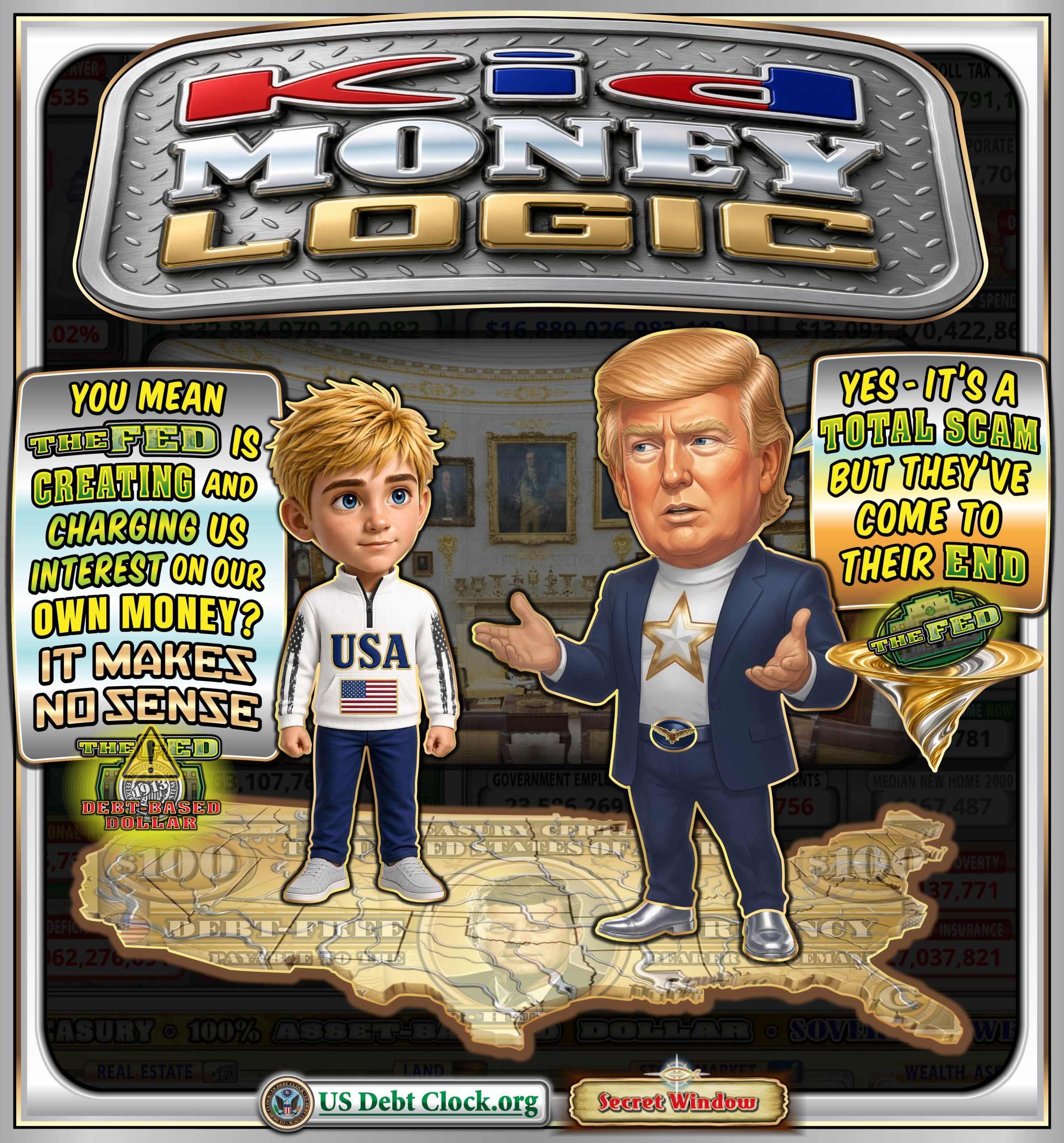 Kid Money Logic: US Debt Clock Declares the Fed Debt-Dollar System Has Reached Its End